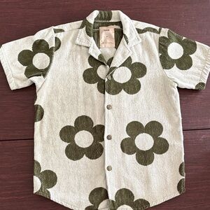 OAS Green Floral Shirt